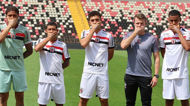 Botafogo-SP leva alerta sobre violência doméstica ao futebol de base. Foto: Divulgação/Botafogo-SP